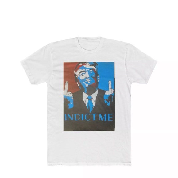Official Donald Trump "INDICT ME" Cotton Crew unisex Short Sleeve Tee- NEW! - Picture 1 of 2